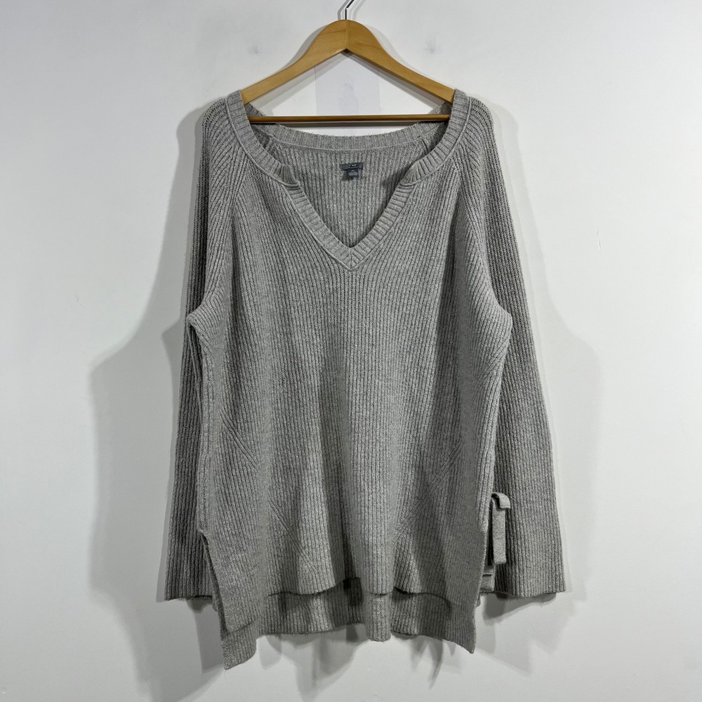 Aerie Granola Fisherman Oversized Ribbed Chunky Knit Beachy Sweater Womens XL